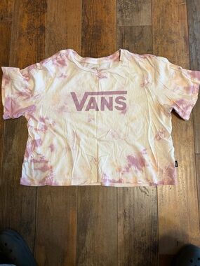 Women’s Vans purple tie dye crop top size small